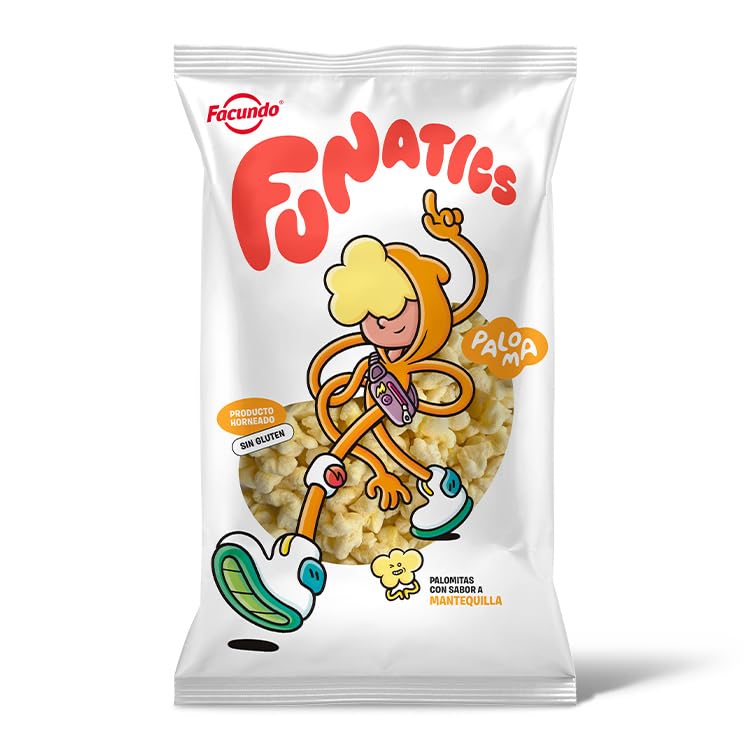  Facundo Funatics Palomitas de Maíz Horneadas con Sabor a Mantequilla, Sin Gluten para Celiacos, Ideal para Cine
| Facun