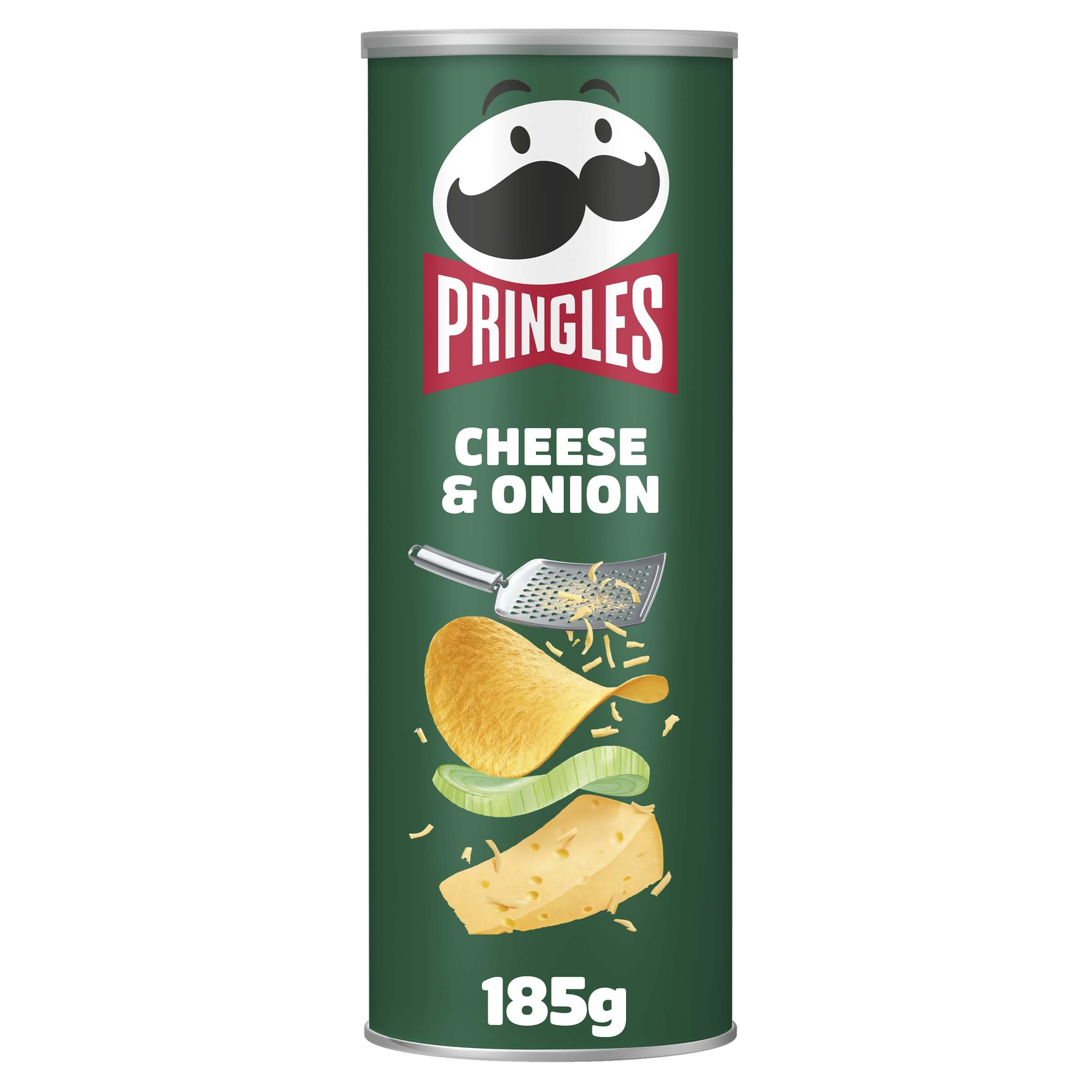 Pringles Cheese & Onion | Aperitivo Salado Sabor Queso y Cebolla | Tubo 185g
