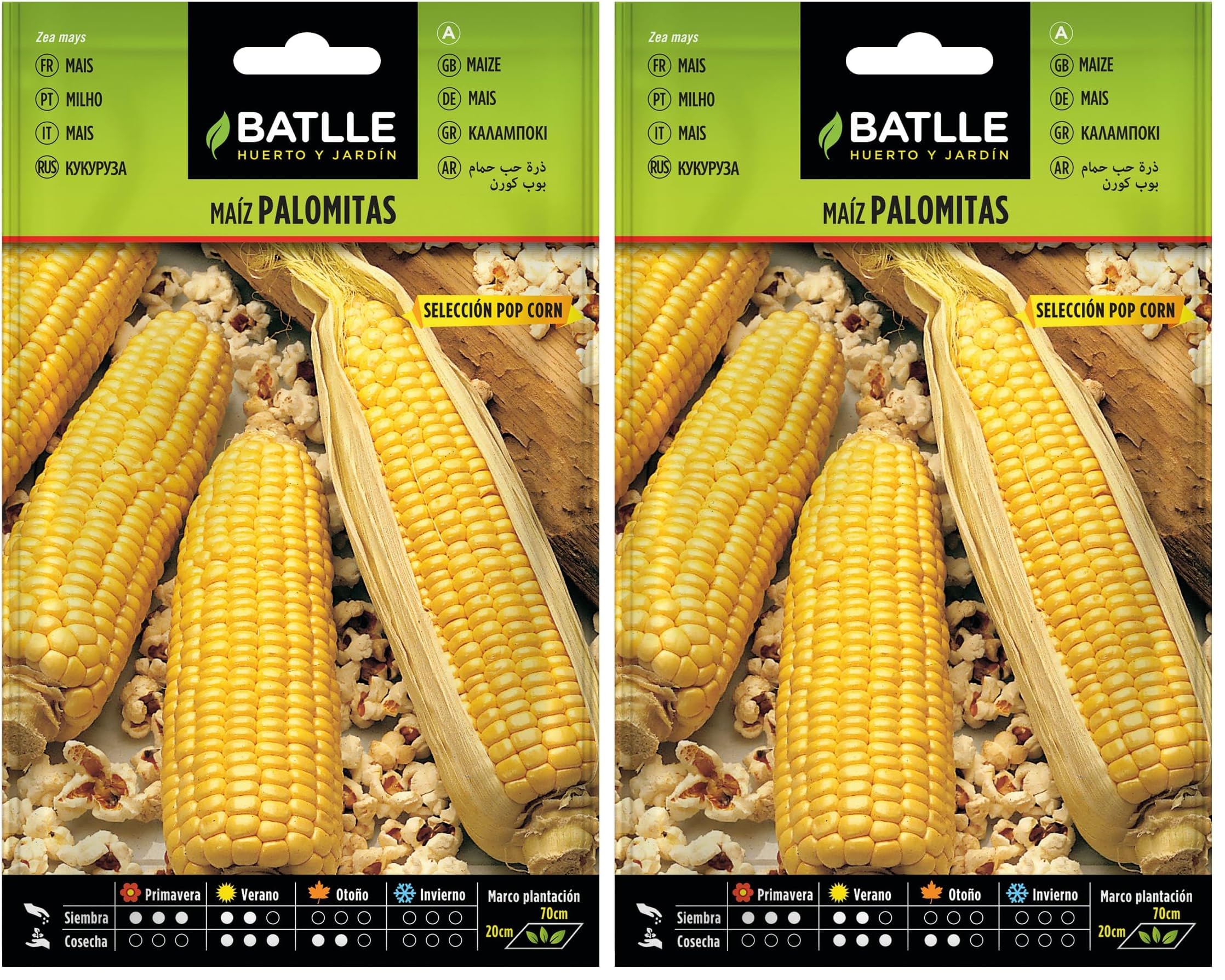  Semillas Batlle Maiz para Palomitas POP CORN Familiar y Saludable Paquete de 2
| Semillas Batlle Maiz Palomitas POP COR